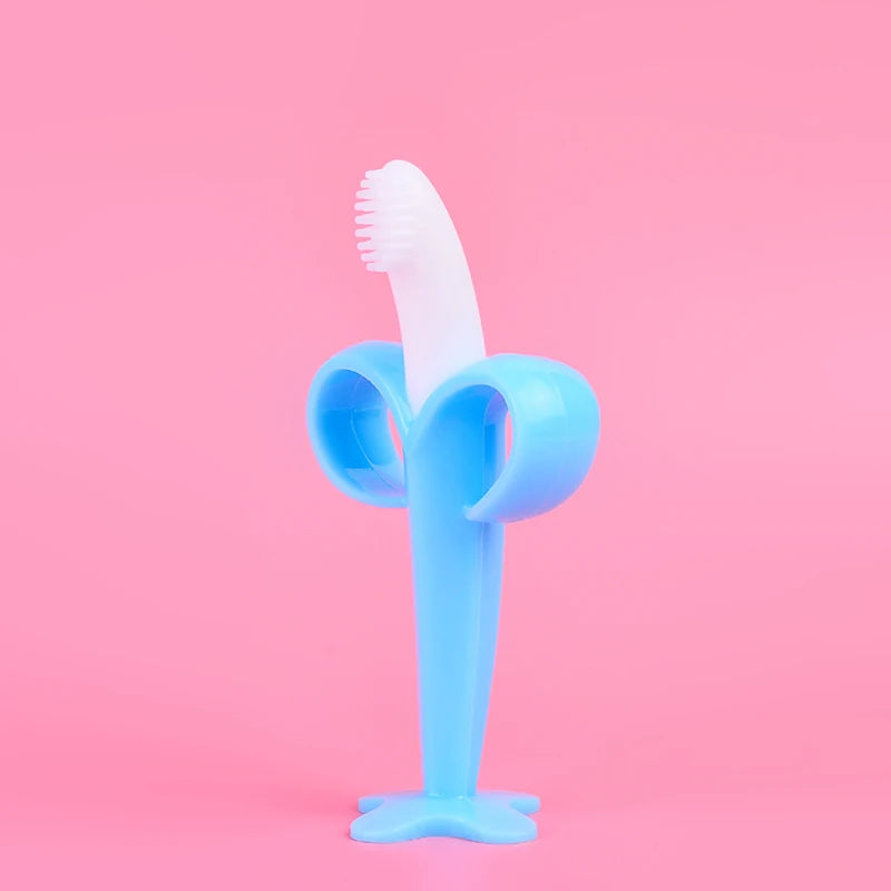 Baby Silicone Training Toothbrush BPA Free Baby Toys Teething Ring Baby Chewinggift for Infant Baby Accessories Teether Silicone