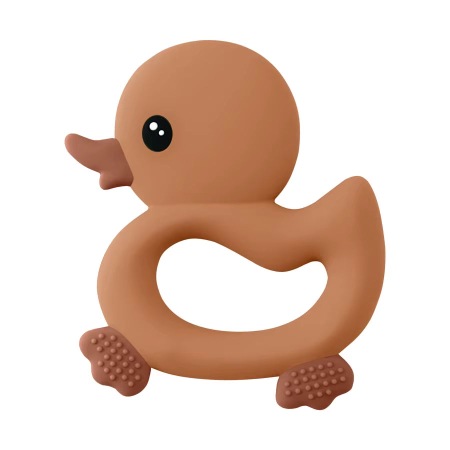 1PCS Baby Teether Toys Cartoon Duck Silicone Teether for Baby BPA Free Teething Chewing Toys Soft Teether Baby Accessories