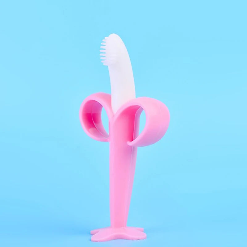 Baby Silicone Training Toothbrush BPA Free Baby Toys Teething Ring Baby Chewinggift for Infant Baby Accessories Teether Silicone