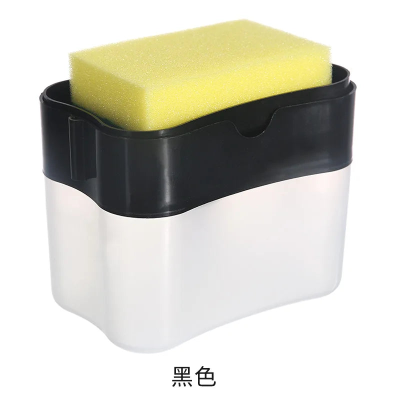 Dish Soap Dispenser for Kitchen,Liquid Soap Dispenser,Kitchen Soap Dispenser with Sponge Holder,Sponge Caddy,Soap Pump Dispenser