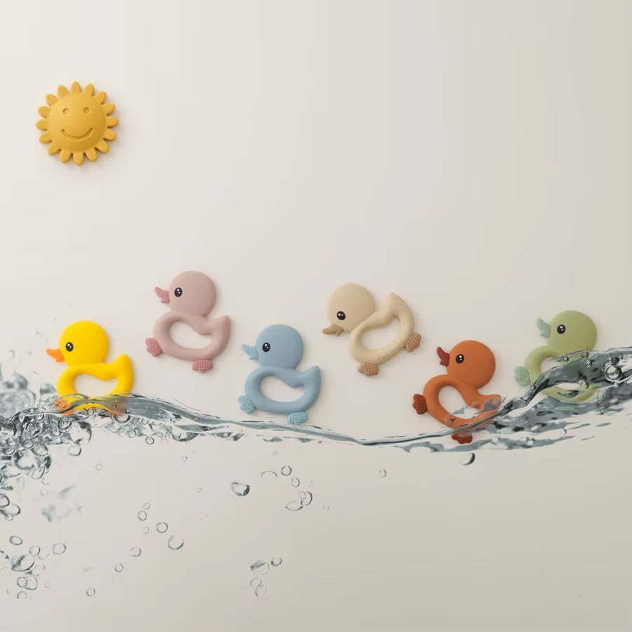 1PCS Baby Teether Toys Cartoon Duck Silicone Teether for Baby BPA Free Teething Chewing Toys Soft Teether Baby Accessories