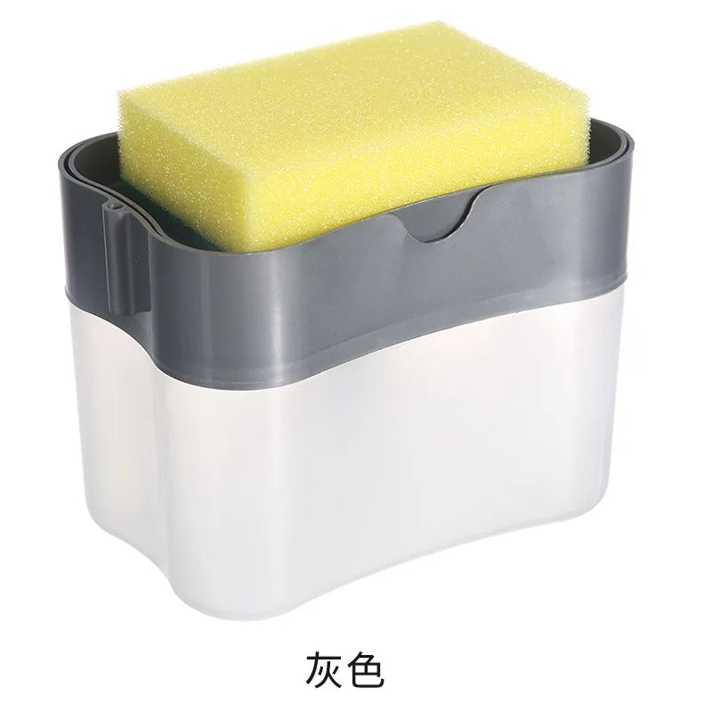 Dish Soap Dispenser for Kitchen,Liquid Soap Dispenser,Kitchen Soap Dispenser with Sponge Holder,Sponge Caddy,Soap Pump Dispenser