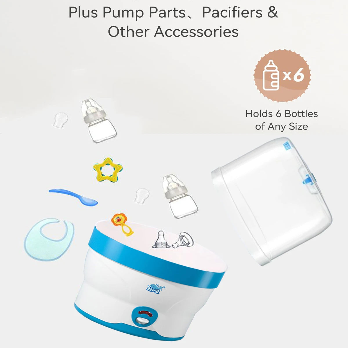 Large Capacity 0-6M Baby Feeding Bottle Sterilizers with Automatic Power off Control Baby Accessories Baby Accessories EU Plug