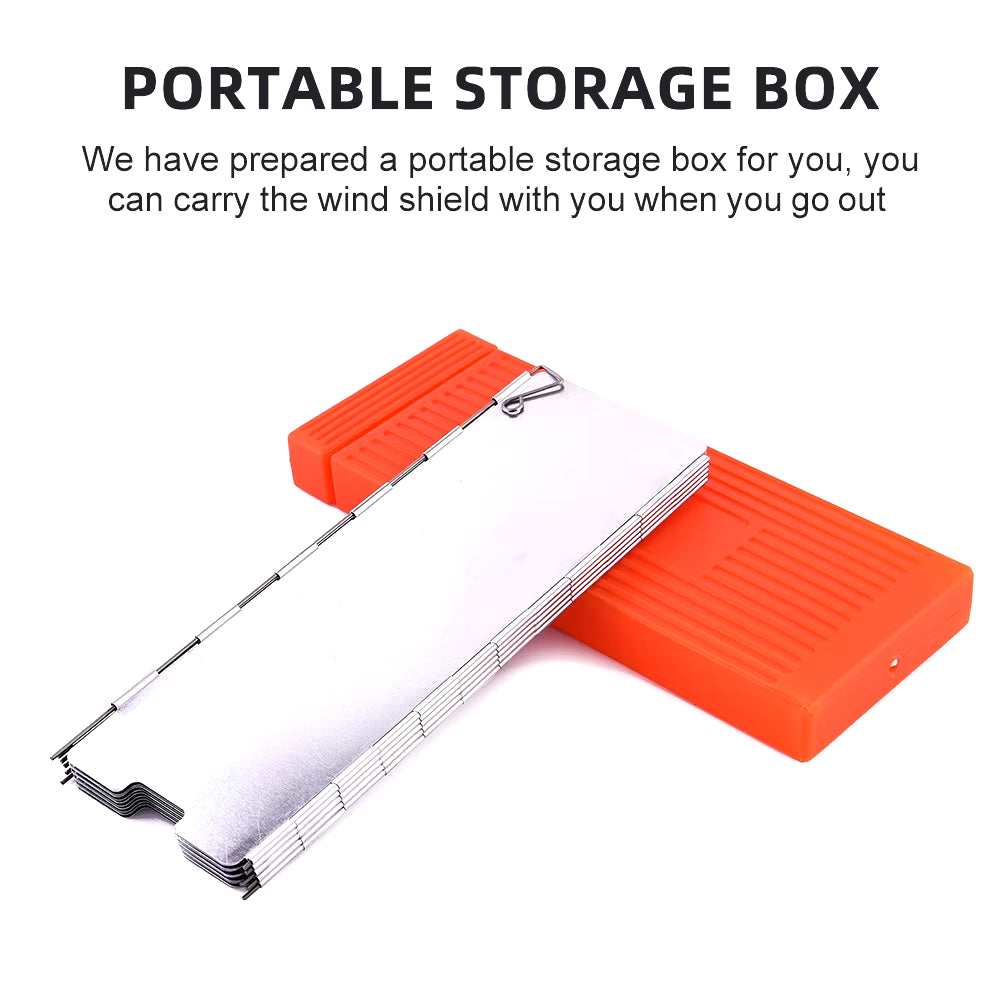 Camping Portable 9/10 Plates Stove Wind Shield Folding Outdoor Picnic BBQ Gas Burner Windproof Screen Guard Cookware Supplies