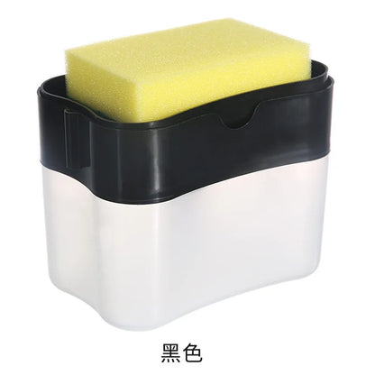 Dish Soap Dispenser for Kitchen,Liquid Soap Dispenser,Kitchen Soap Dispenser with Sponge Holder,Sponge Caddy,Soap Pump Dispenser