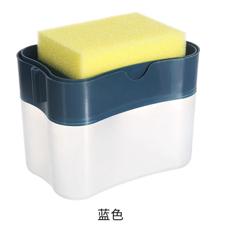 Dish Soap Dispenser for Kitchen,Liquid Soap Dispenser,Kitchen Soap Dispenser with Sponge Holder,Sponge Caddy,Soap Pump Dispenser